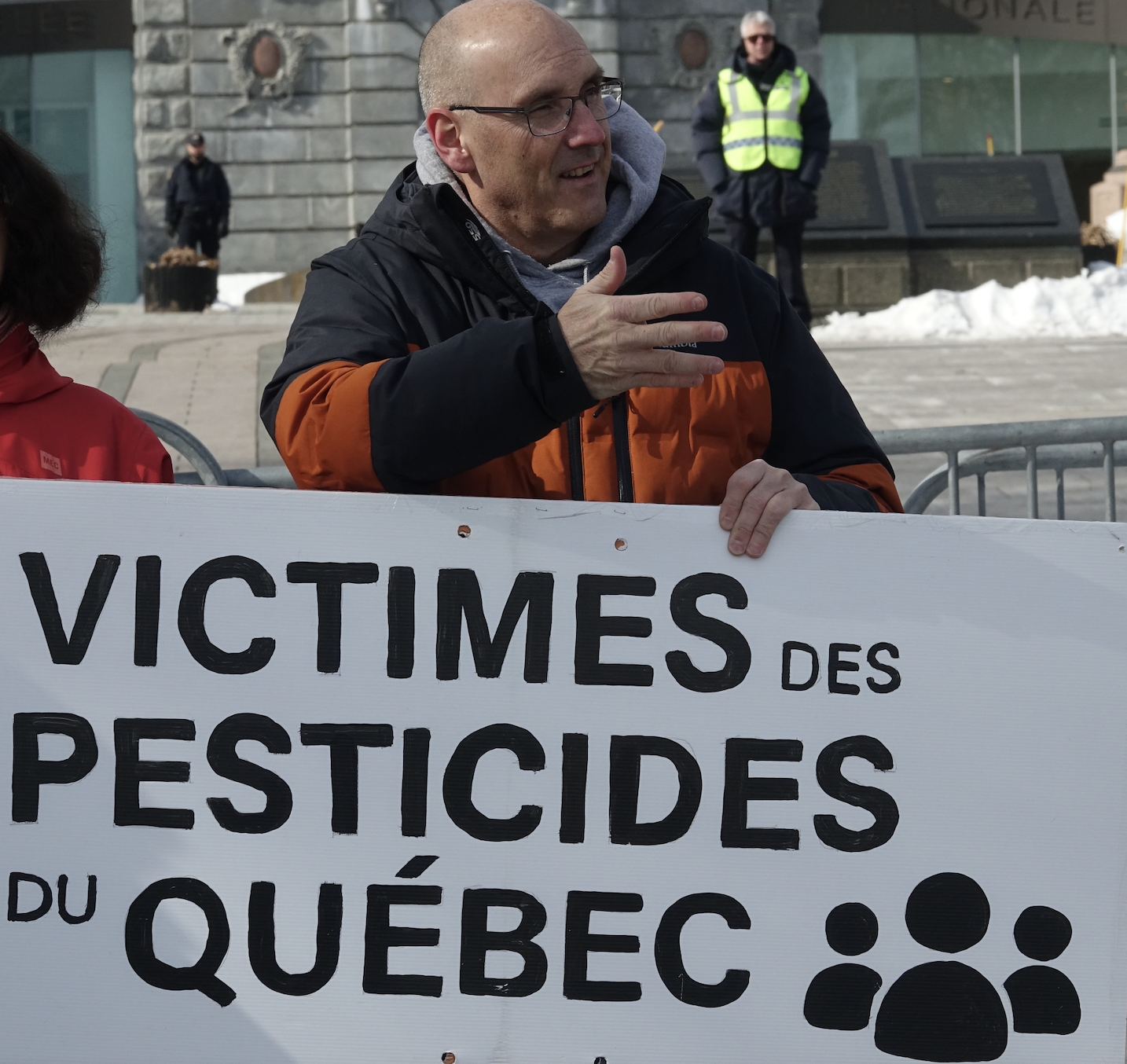 Serge Boily, action à Québec, 2023.
