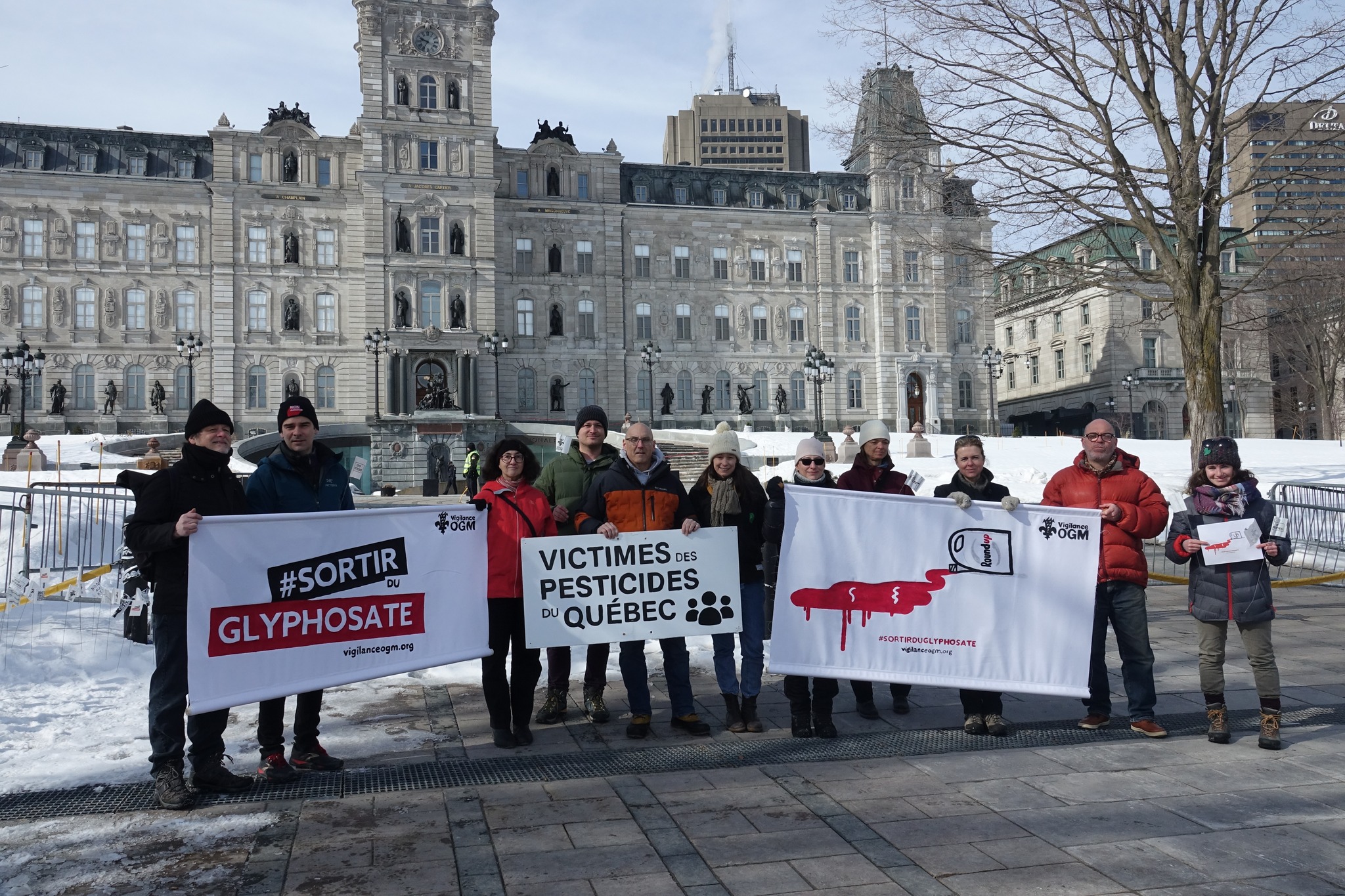 Point presse devant l'Assamblée nationale du Québec